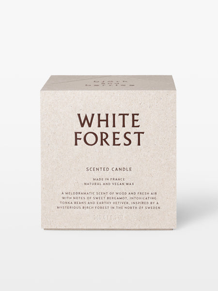 White Forest Scented Candle 240g | Björk and Berries